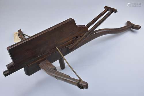 A Chinese 19th C. late Qing Dynasty Repeating MIlitary wooden crossbow