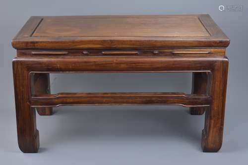 A Chinese 20th C. rosewood Kang table