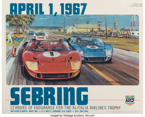 27239: Sebring Race Event Poster, 1967 19-1/4 x 2…