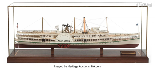 27196: Hudson River Paddle Steamer New York Mo…