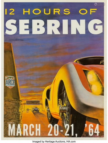 27244: Sebring Race Event Poster, 1984 23 x 17-1/…