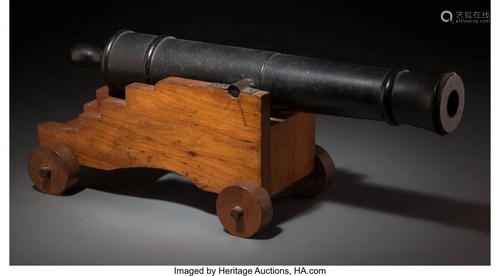 27202: Wood Cannon and Carriage Model 12-3/8 x…