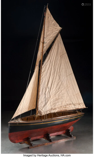 27192: Fine Vintage Fully-Rigged Pond Yacht, circa…