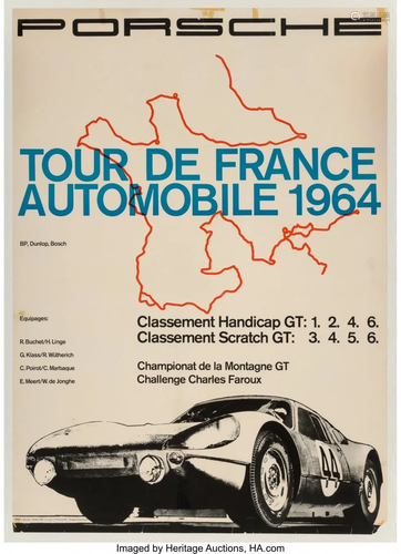 27148: Porsche Tour De France Automobile Poster, 196…