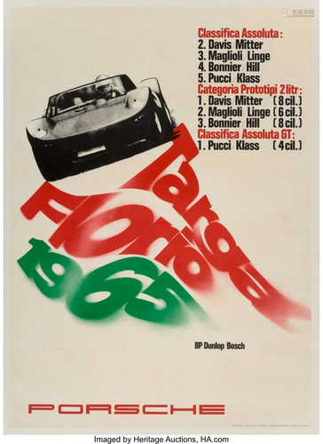 27150: Porsche Targa Florio Poster, 1965 46-1/2 x 3…