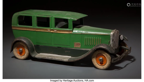 27132: Kingsbury Toys Tin Mechanical Sedan Toy Aut…