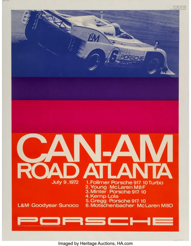 27158: Can-Am Road Atlanta Victory Poster, 1972 3…