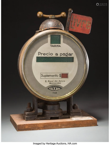 27125: South American Taxi Cab Meter, circa 1935 M…