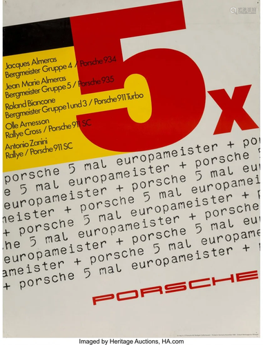 27160: Porsche 5x Europmeister/European Cham…