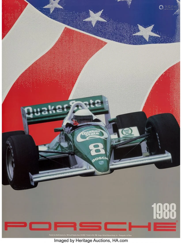 27161: Porsche Quakerstate poster, 1988 40 x…