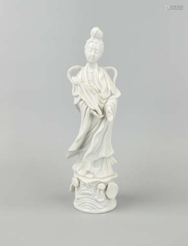 Chinese Dehua Guanyin Statue, 20th C.