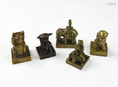 Five Chinese Bronze Seals