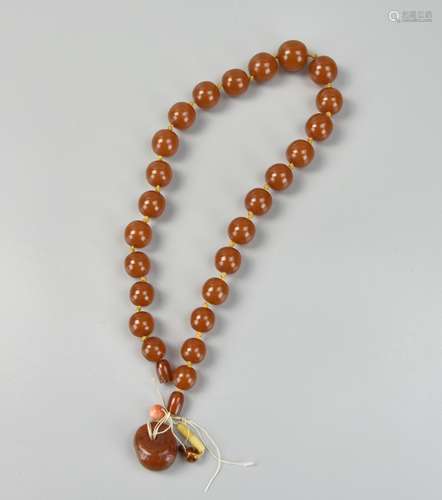 Chinese Agate Beeded Necklace