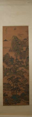 Qing dynasty Liu yanchong's figure painting