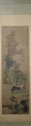 Qing dynasty Fei danxu's figure painting