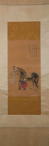 Qing dynasty Zhao yong's figure painting