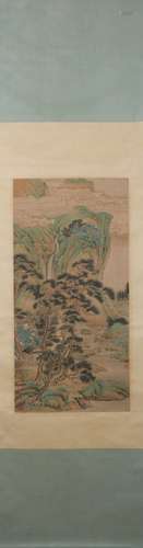 Ming dynasty Qiu ying's landscape painting