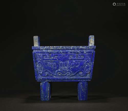 Qing dynasty lapis lazuli censer