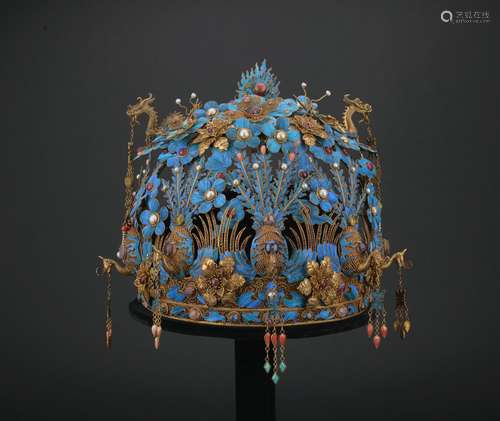 A gilt-silver hair accessoriest,Qing dynasty