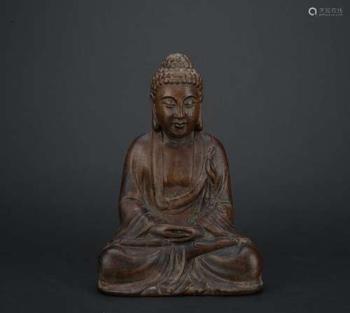 A eaglewood figure of Amitabha,Qing dynasty