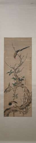 Qing dynasty Zou yigui's flower and bird painting