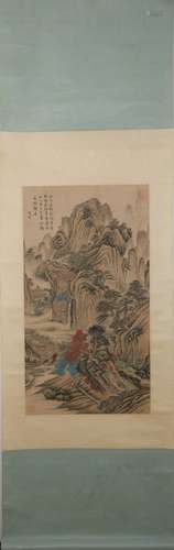 Ming dynasty Wen bi's landscape painting