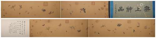 Ming dynasty Zhao wenjie's insect hand scroll