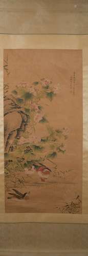 Song dynasty Bian wenjin's flower and bird painting