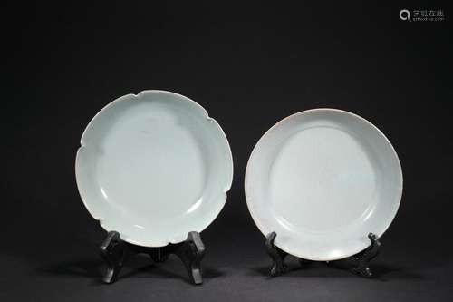 A set of officer glazed plate,Qing dynasty