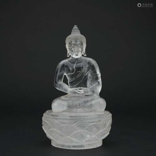 Qing dynasty crystal statue of the Buddha