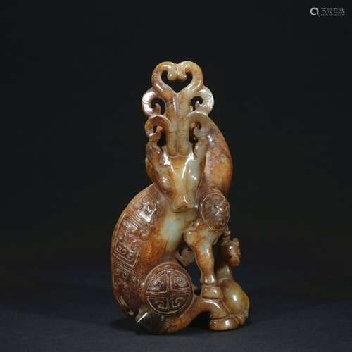 Qing dynasty jade dragon ornament