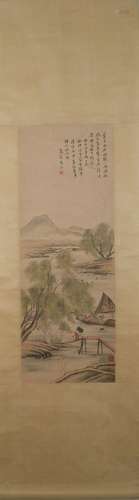 Ming dynasty Wen jia's landscape painting