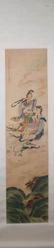 Qing dynasty Wu youru's figure painting