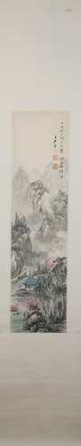 Qing dynasty Wang yuanqi's landscape painting