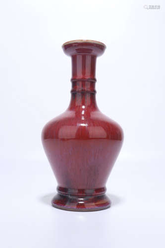 a chinese flambe glazed porcelain vase,qing dynasty