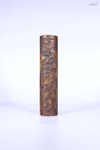 a chinese carved agalwood paperweight,qing dynasty