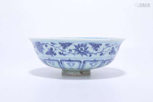 a chinese blue and white porcelain bowl,ming dynasty