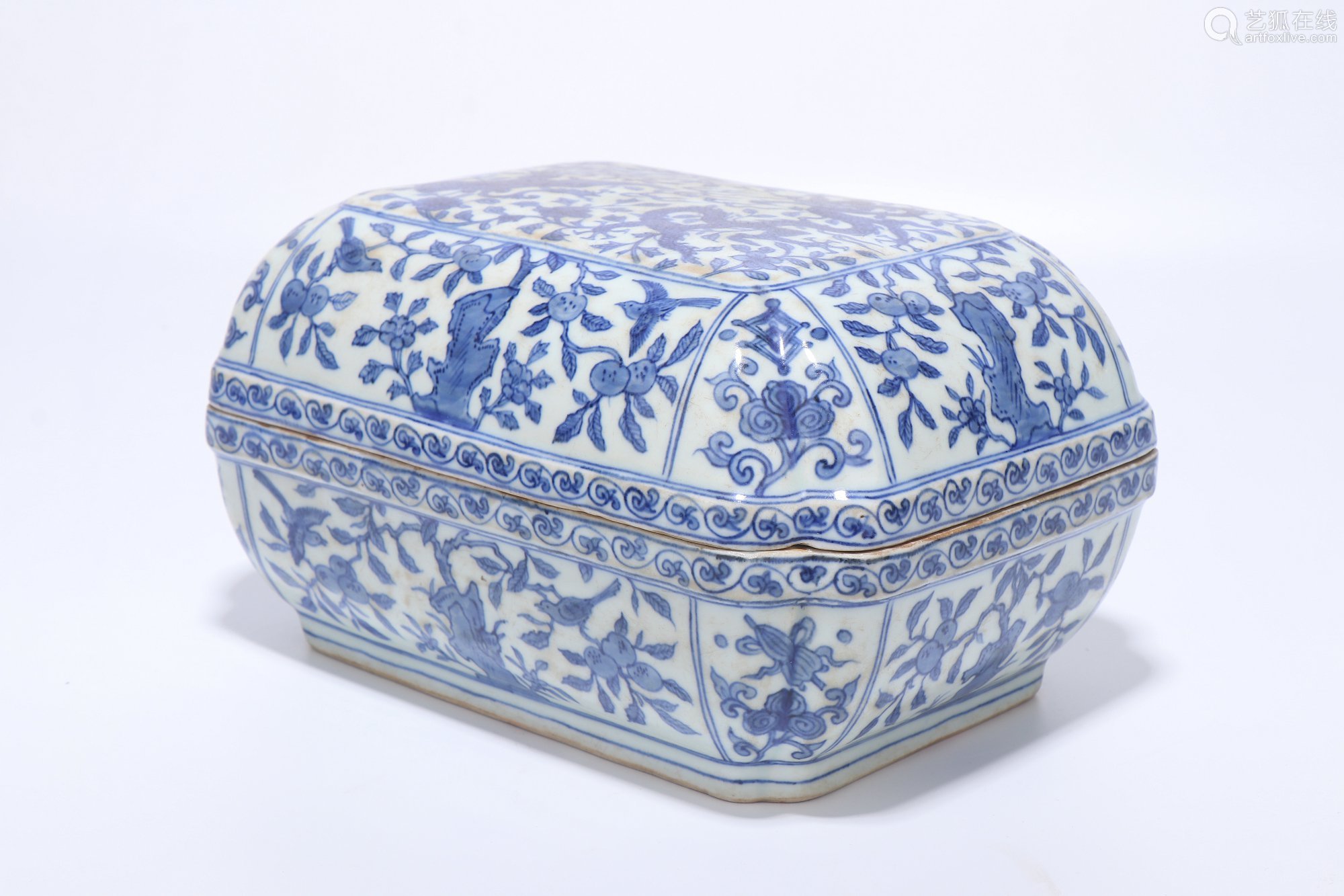 a chinese blue and white porcelain square box,ming dynasty－【Deal Price Picture】