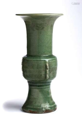 A LONGQUAN CÈLADON GLAZED BALUSTER VASE, ZUN China…