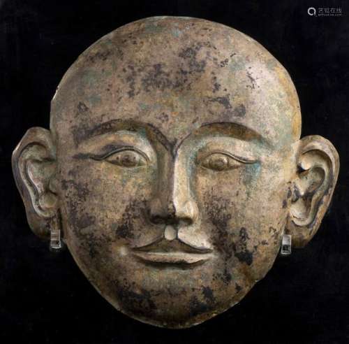 A METAL FUNERARY MASK China, Liao dynasty style 18…