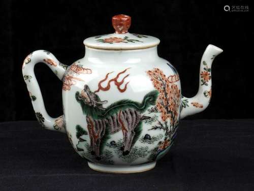 A 'FAMILLE VERTE' PORCELAIN TEAPOT AND COVER China…