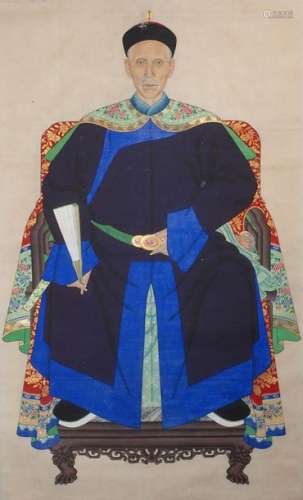 A PORTRAIT OF AN OFFICIAL China, Qing dynasty, 19t…