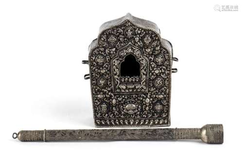 TWO METAL CONTAINERS Tibet and India, 19th century…