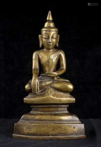 A COPPER ALLOY SCULPTURE OF BUDDHA Burma, 19th cen…