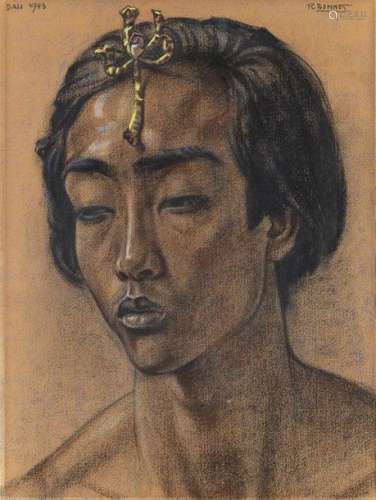 RUDOLF BONNET (1895 1978) Portrait of Balinese man…