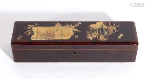 A LACQUERED AND GILT WOOD LETTER BOX, FUBAKO Japan…