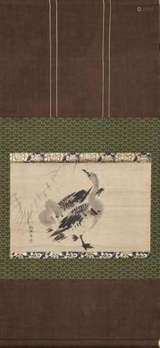 Kanō Tanyu (1602 1674) Two wild geese Vertical han…