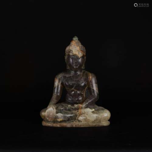 Important Buddha in quartz, sitting in the gesture…