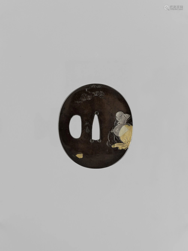 MASAHARU: A SHIBUICHI TSUBA WITH HOTEI