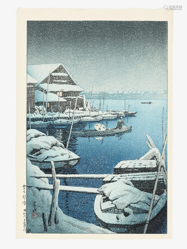 KAWASE HASUI: SNOW AT MUKOJIMA